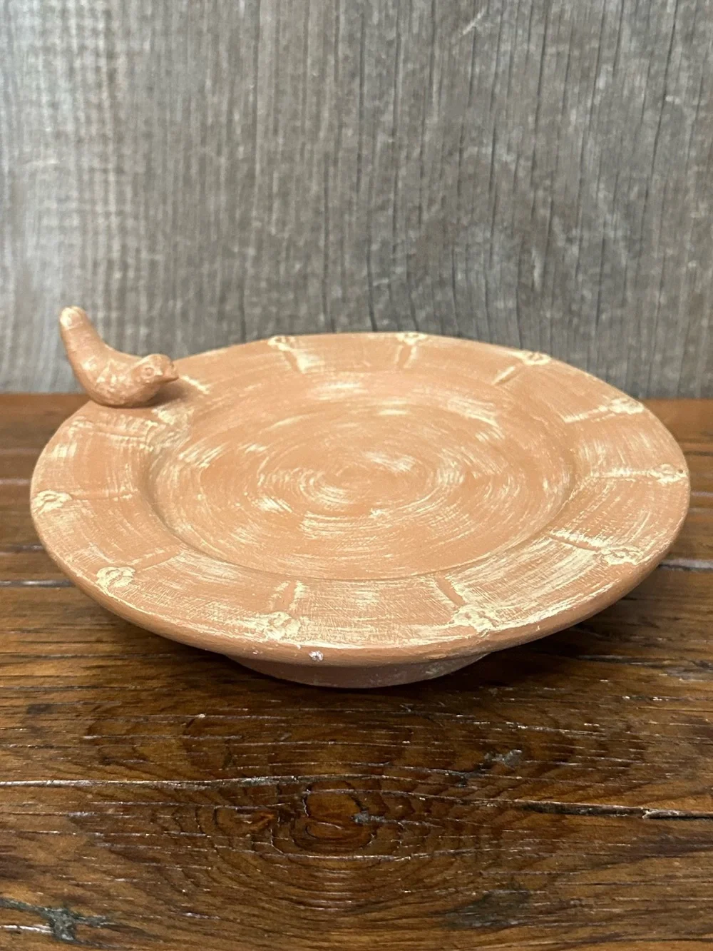 The White Barn Candle Co. Terra Cotta Candle Holder Bird Bath #1 - Picture 3 of 16